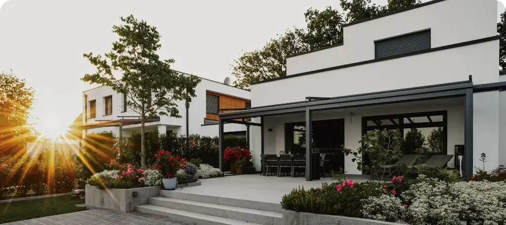 Terrassendächer.